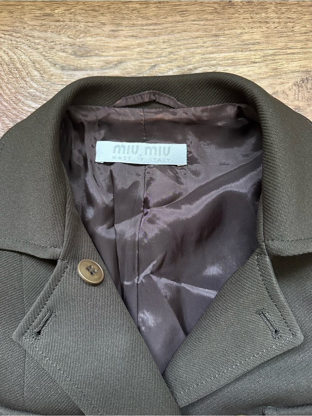 Miu Miu Olive Brown Coat - Picture 3 of 7